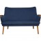 Hans Wegner CH72 2-personers sofa i blåt stof