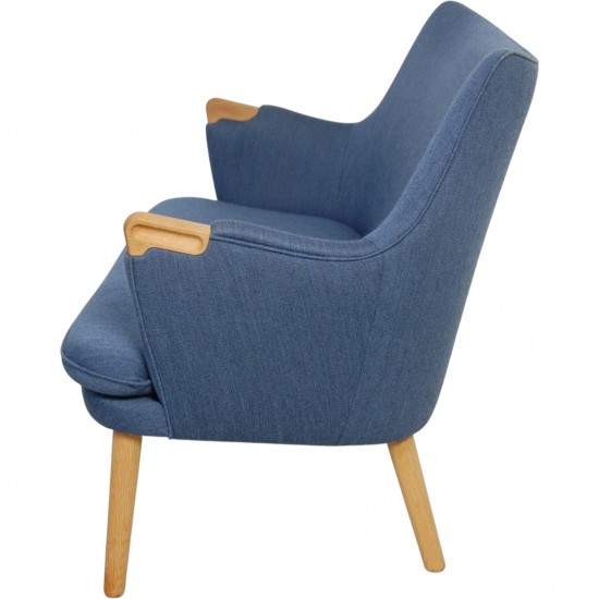 Hans Wegner CH72 2-personers sofa i blåt stof