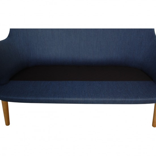 Hans Wegner CH72 2-personers sofa i blåt stof