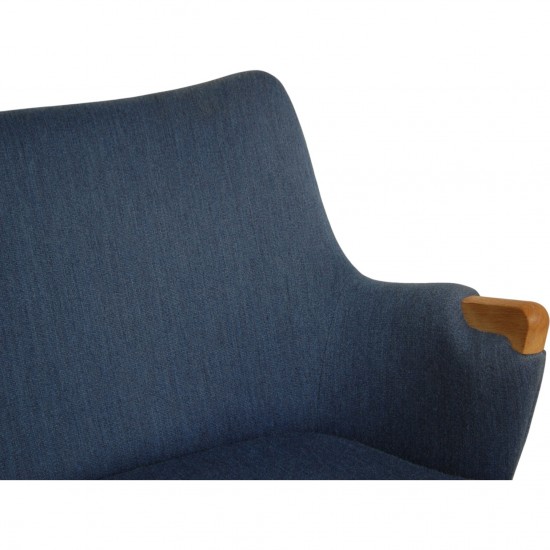 Hans Wegner CH72 2-personers sofa i blåt stof