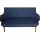 Hans Wegner CH72 2-personers sofa i blåt stof