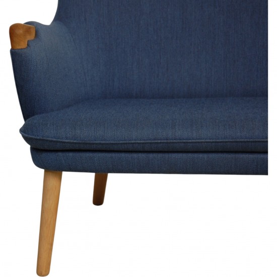 Hans Wegner CH72 2-personers sofa i blåt stof