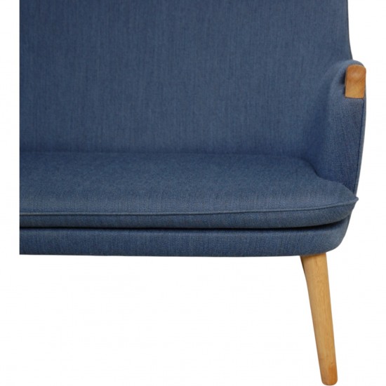 Hans Wegner CH72 2-personers sofa i blåt stof
