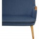 Hans Wegner CH72 2-personers sofa i blåt stof
