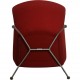 Hans Wegner Wingchair med skammel i rødt stof