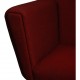Hans Wegner Wingchair med skammel i rødt stof