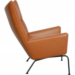 Hans Wegner CH445 Wingchair nybetrukket med cognac classic læder