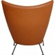 Hans Wegner CH445 Wingchair nybetrukket med cognac classic læder
