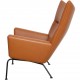 Hans Wegner CH445 Wingchair nybetrukket med cognac classic læder