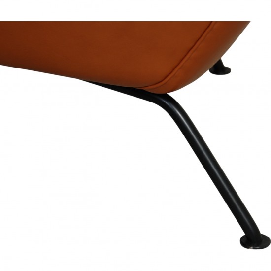Hans Wegner CH445 Wingchair nybetrukket med cognac classic læder