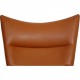 Hans Wegner CH445 Wingchair nybetrukket med cognac classic læder