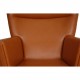 Hans Wegner CH445 Wingchair nybetrukket med cognac classic læder