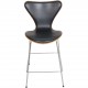 Arne Jacobsen 3187 Barstol i kirsebærtræ og sort læder