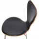 Arne Jacobsen 3187 Barstol i kirsebærtræ og sort læder