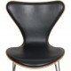Arne Jacobsen 3187 Barstol i kirsebærtræ og sort læder