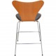 Arne Jacobsen 3187 Barstol i kirsebærtræ og sort læder