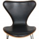 Arne Jacobsen 3187 Barstol i kirsebærtræ og sort læder
