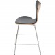 Arne Jacobsen 3187 Barstol i kirsebærtræ og sort læder