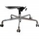 Charles Eames EA-217 kontorstol betrukket sort læder