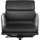Charles Eames EA-217 kontorstol betrukket sort læder
