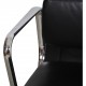 Charles Eames EA-217 kontorstol betrukket sort læder