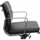 Charles Eames EA-217 kontorstol betrukket sort læder