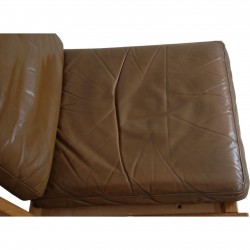 Hans Wegner GE-375 stol i brun læder