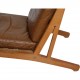 Hans Wegner GE-375 stol i brun læder