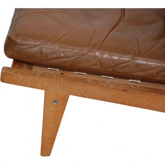 Hans Wegner GE-375 stol i brun læder