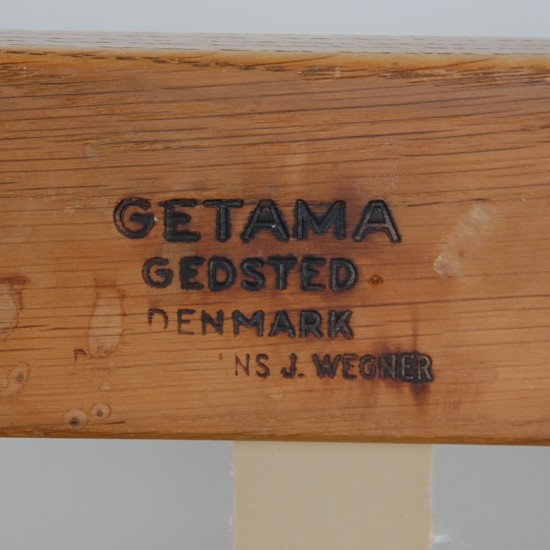 Hans Wegner GE-375 stol i brun læder