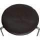 Poul Kjærholm PK33 stool in dark brown leather