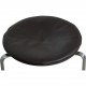 Poul Kjærholm PK33 stool in dark brown leather