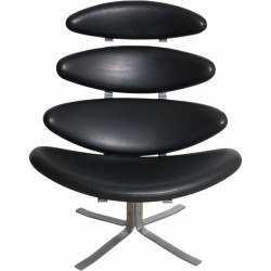 Erik Jørgensen Corona chair in black leather