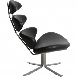 Erik Jørgensen Corona chair in black leather