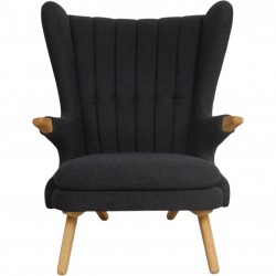 Svend Skipper Papa bear chair in dark grey Hallingdal fabric