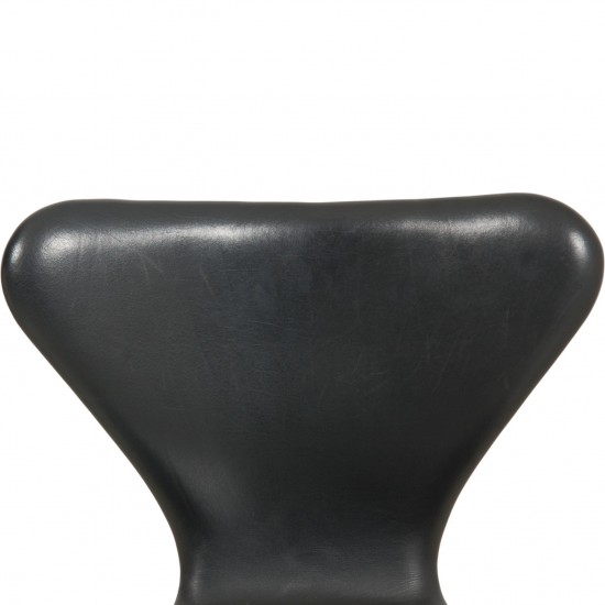 Arne Jacobsen 3117 kontorstol i sort læder 1990'erne