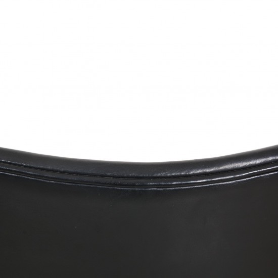 Arne Jacobsen 3117 kontorstol i sort læder 1990'erne