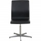 Arne Jacobsen Oxford chair reupholstered in black classic leather 1979