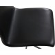 Arne Jacobsen Oxford chair reupholstered in black classic leather 1979