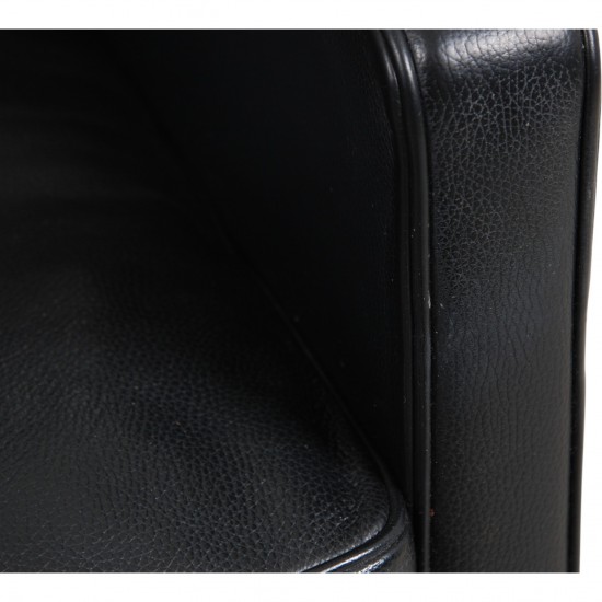 Børge Mogensen 2204 Øreklapstol i sort læder