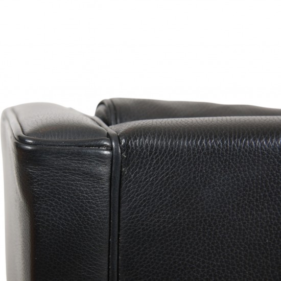 Børge Mogensen 2204 Øreklapstol i sort læder