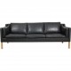 Børge Mogensen 2213 3-personers sofa i sort læder
