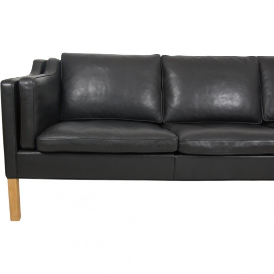 Børge Mogensen 2213 3-personers sofa i sort læder