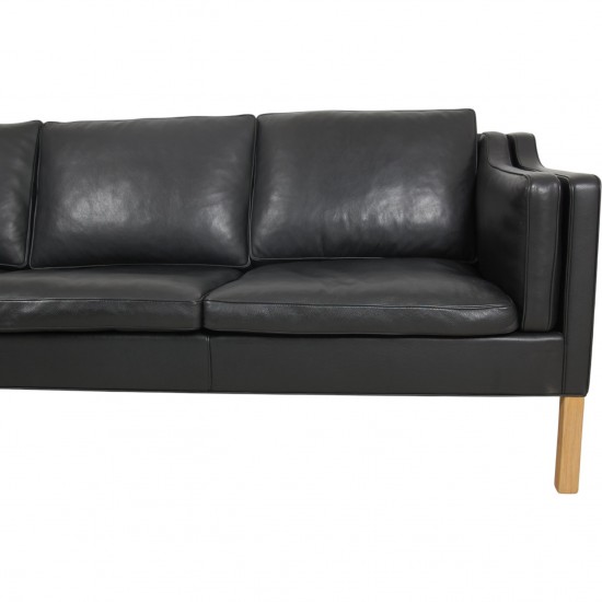 Børge Mogensen 2213 3-personers sofa i sort læder