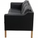 Børge Mogensen 2213 3-personers sofa i sort læder