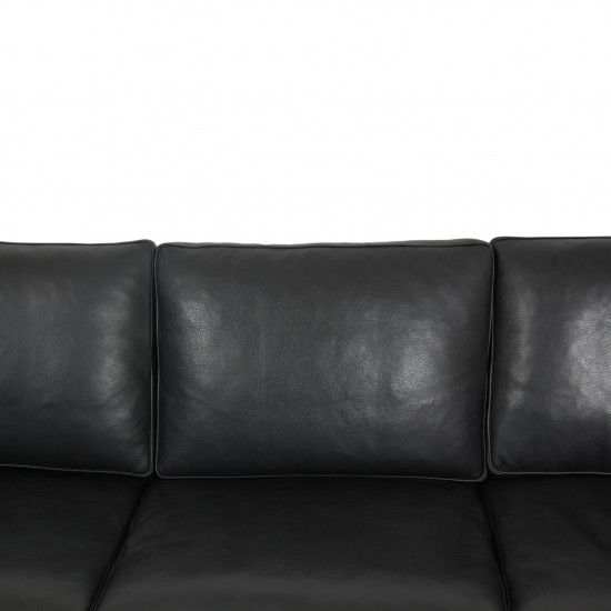Børge Mogensen 2213 3-personers sofa i sort læder