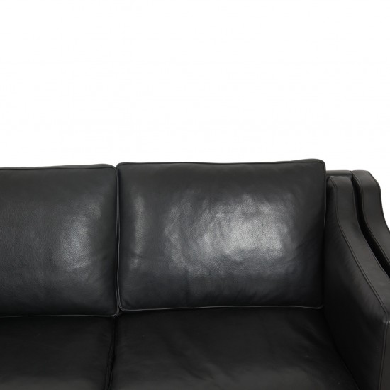 Børge Mogensen 2213 3-personers sofa i sort læder