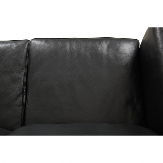 Børge Mogensen 2213 3-personers sofa i sort læder