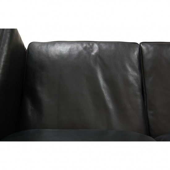 Børge Mogensen 2213 3-personers sofa i sort læder
