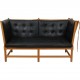 Børge Mogensen Tremmesofa i sort læder 1969